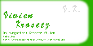 vivien krosetz business card